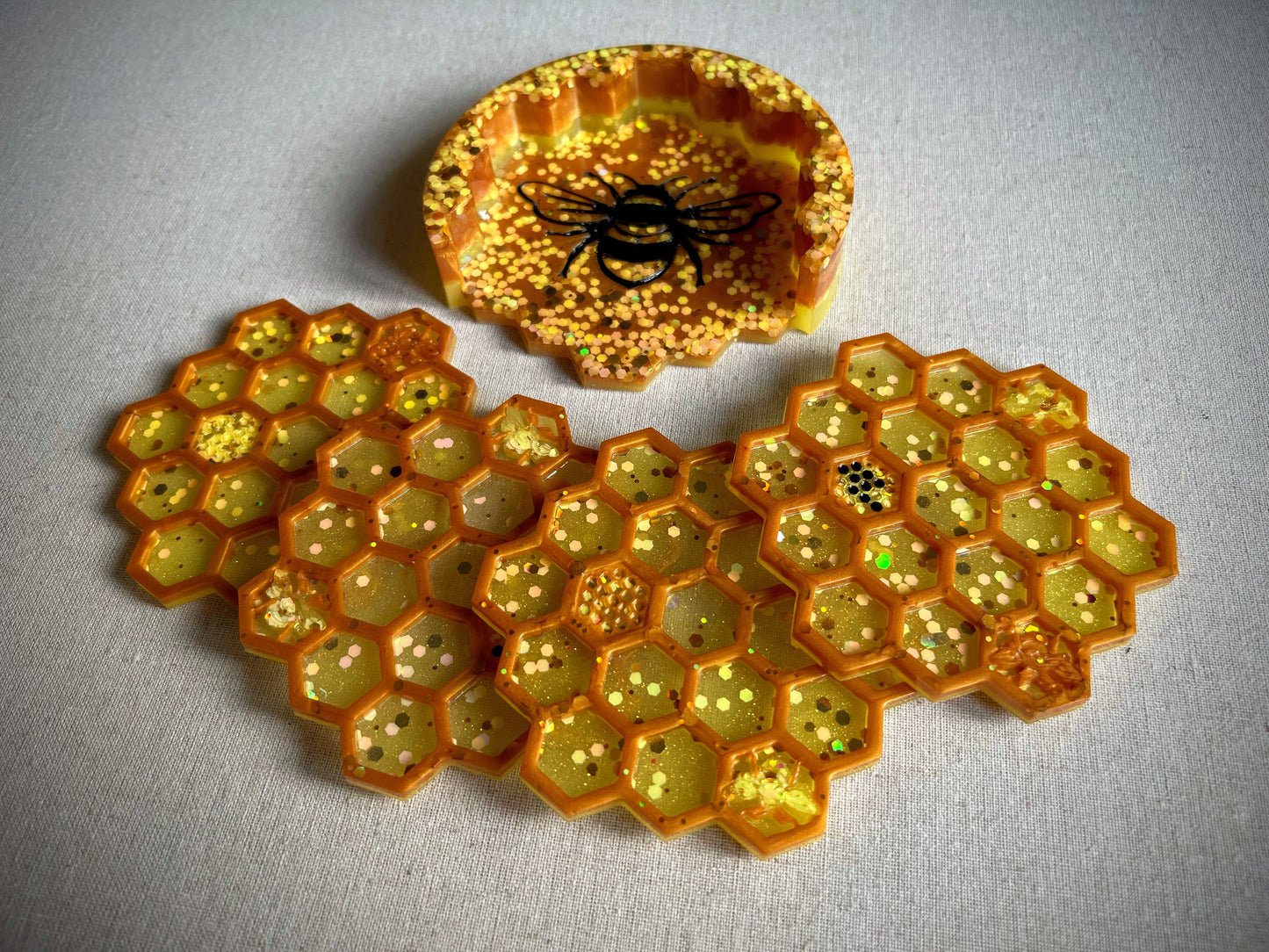 Honey Bee Coaster Set