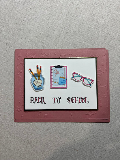 Handcrafted Greeting Card - Back to School