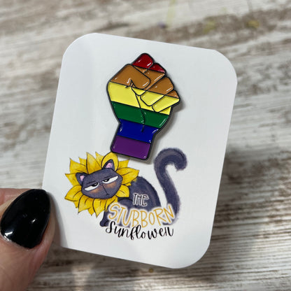 LGBT Flag Fist Pin