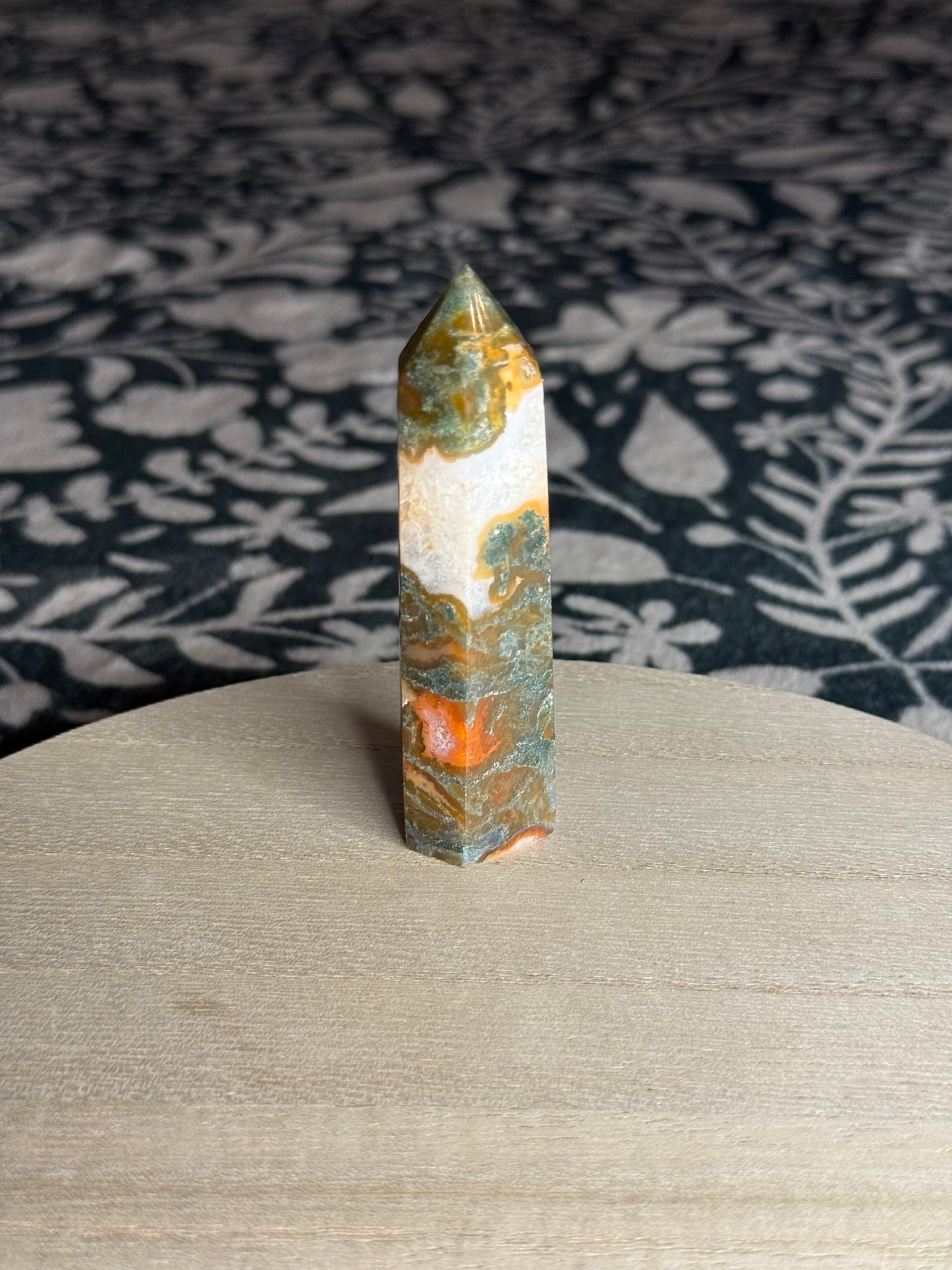 Carnelian Moss Agate Tower