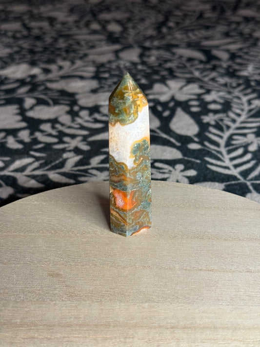 Carnelian Moss Agate Tower