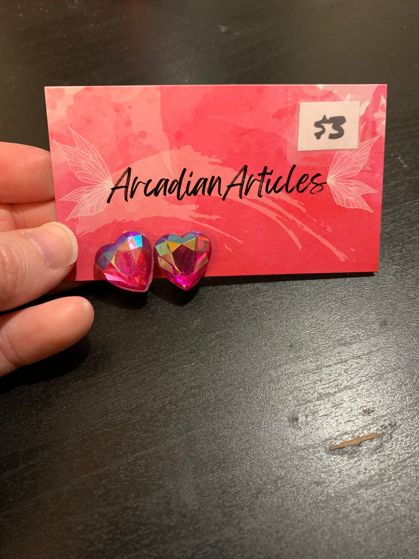 Clip On Earrings || Hearts || Novelty