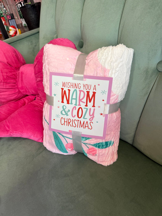 Pink Holiday Blankets | 50x60in