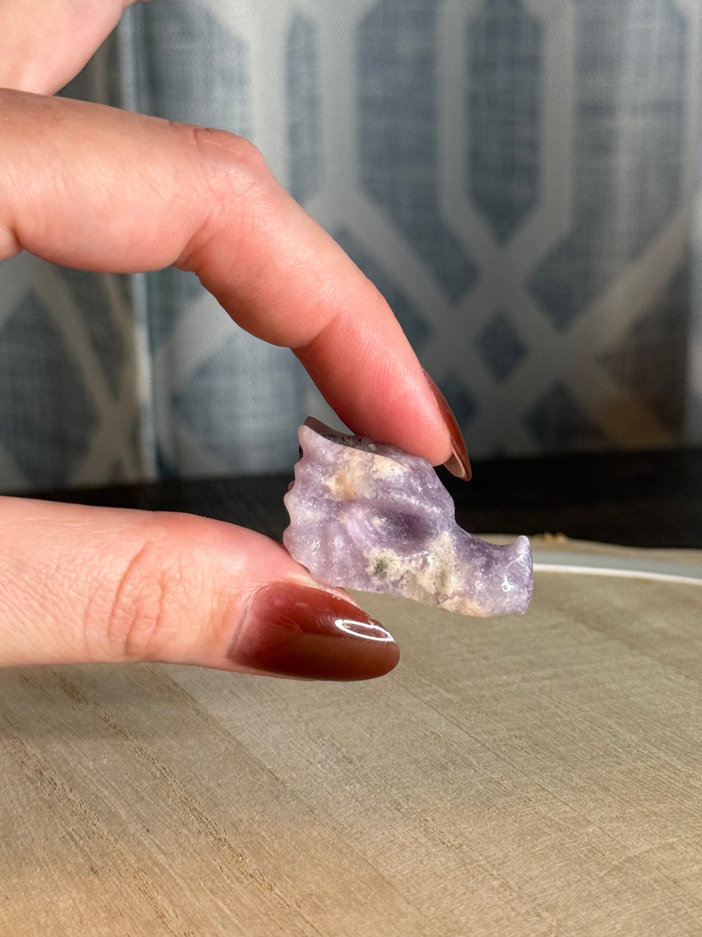 Lepidolite Dragon Skulls