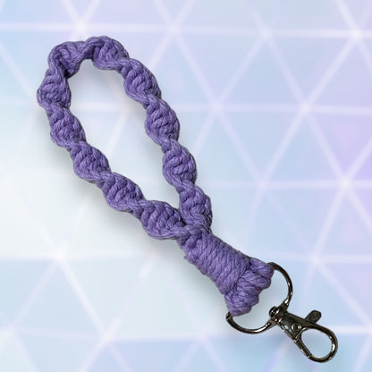 Macrame Twist Keychain Wristlet