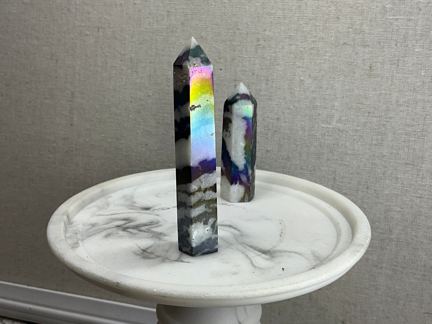 Rainbow Aura Zebra Jasper