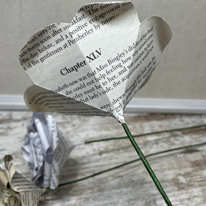 Bookish Paper Rose