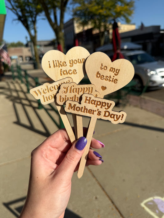 Celebration Wooden Plant Markers