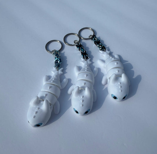 Light Fury Chainmaille Keychain