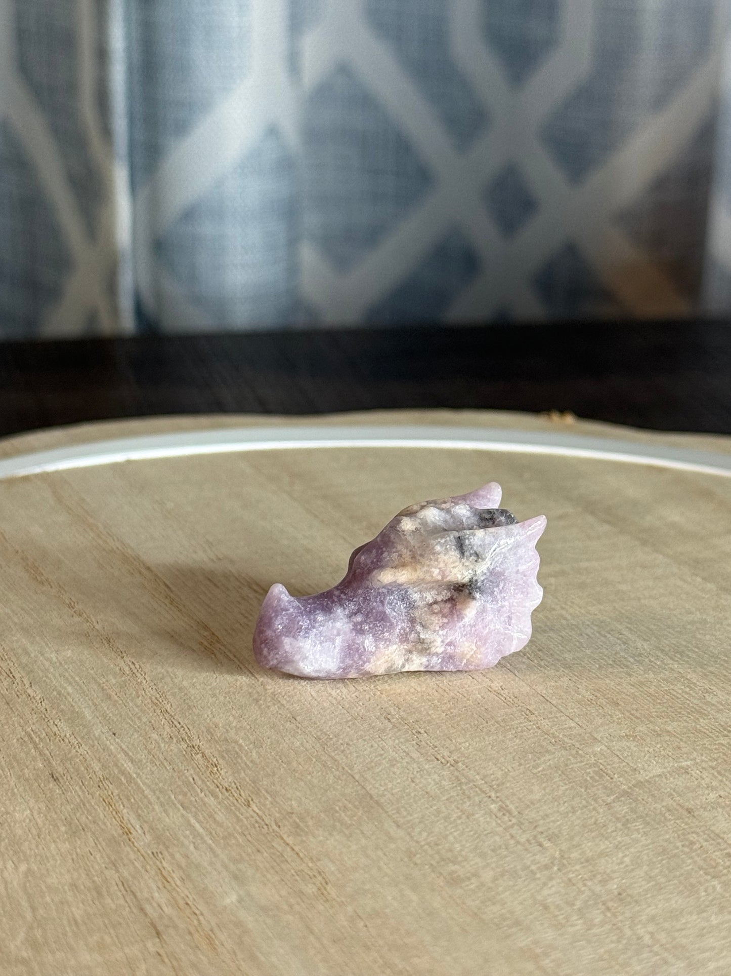 Lepidolite Dragon Skulls