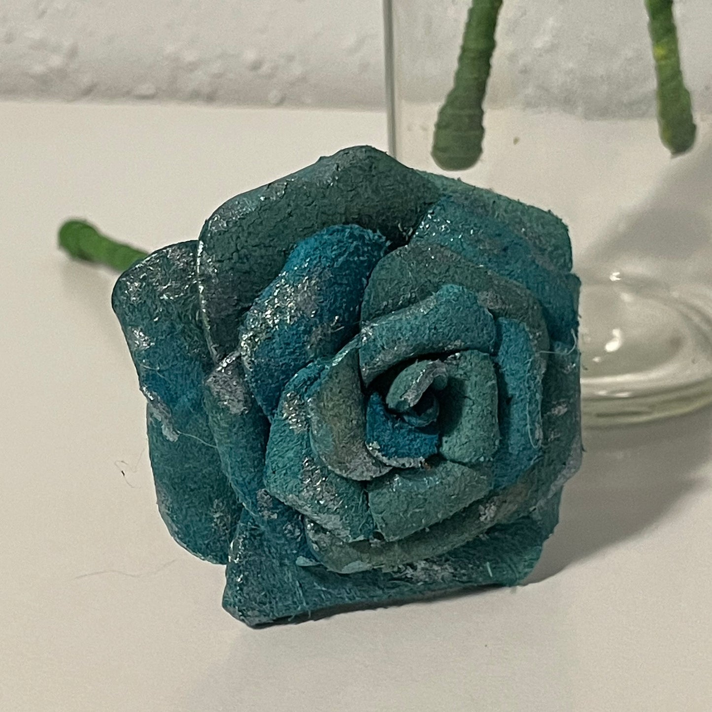 Mini 6” Leather Rose