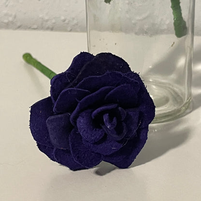 Mini 6” Leather Rose