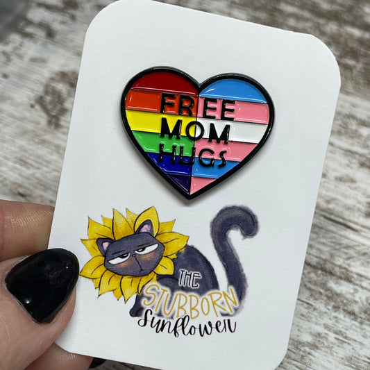 LGBT Free Mom Hugs Pin