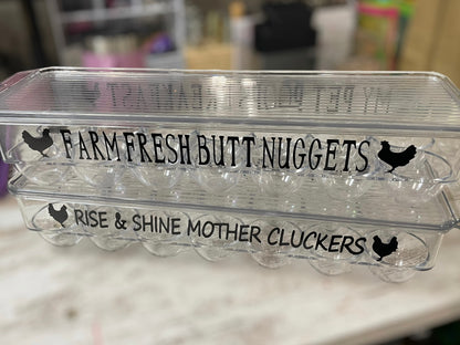 Dual Phrase Egg Containers