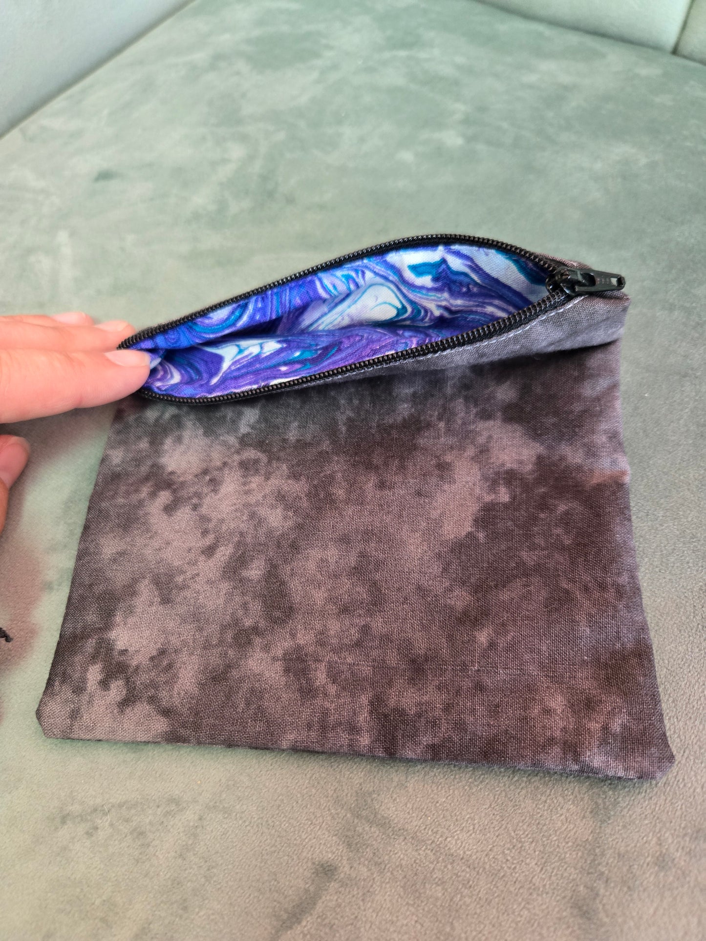 Upcycled Fabric Zipper Pouch || Repurposed Textile