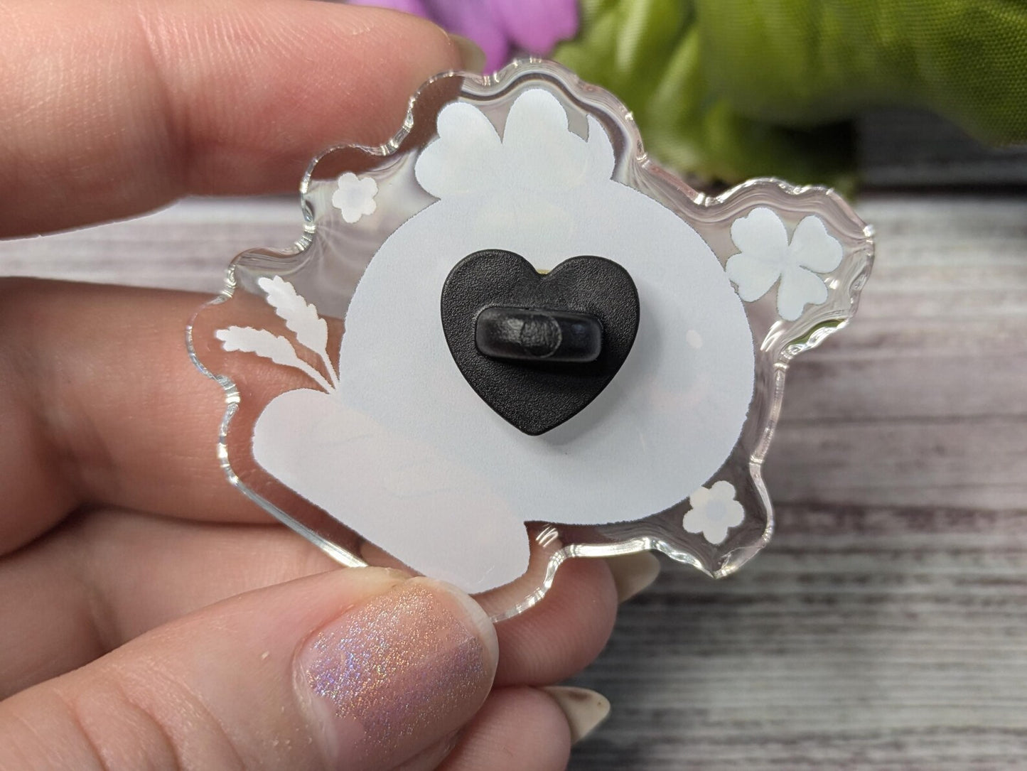 Lughnasadh Crow Acrylic Pin
