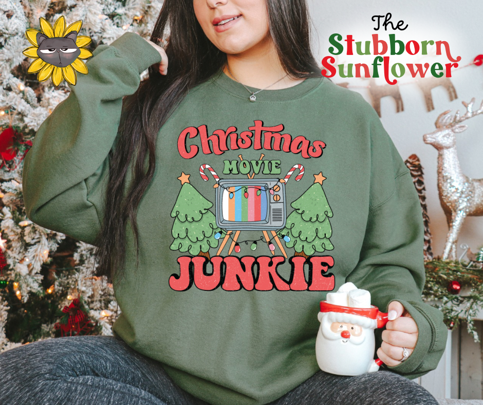 Christmas Movie Junkie | Sweatshirt or T-Shirt