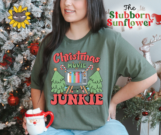 Christmas Movie Junkie | Sweatshirt or T-Shirt