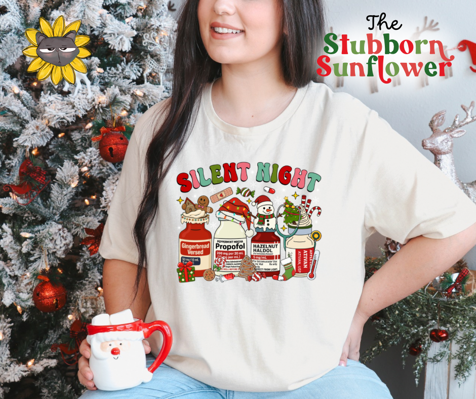 Silent Night Meds | Sweatshirt or T-Shirt