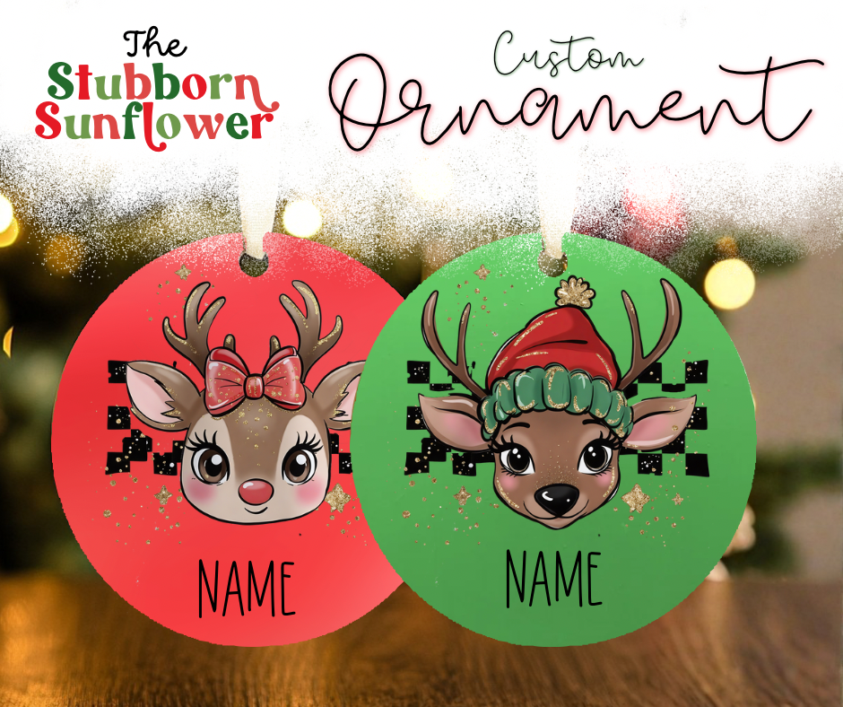 Custom Reindeer Ornaments