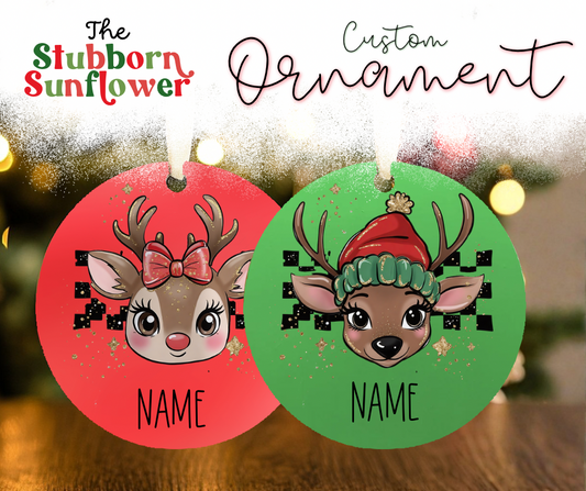 Custom Reindeer Ornaments