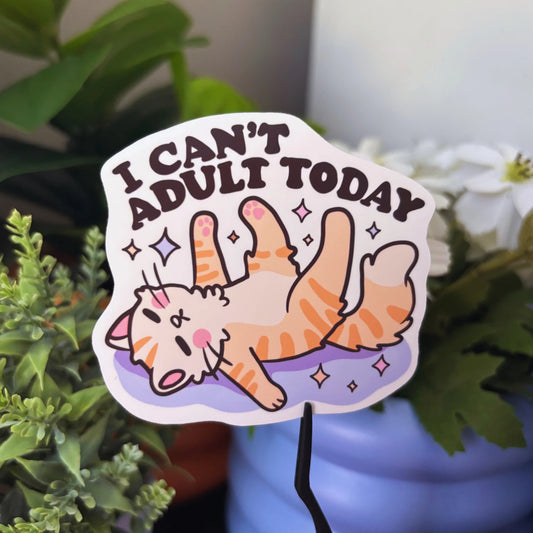 Cat Can’t Adult Sticker