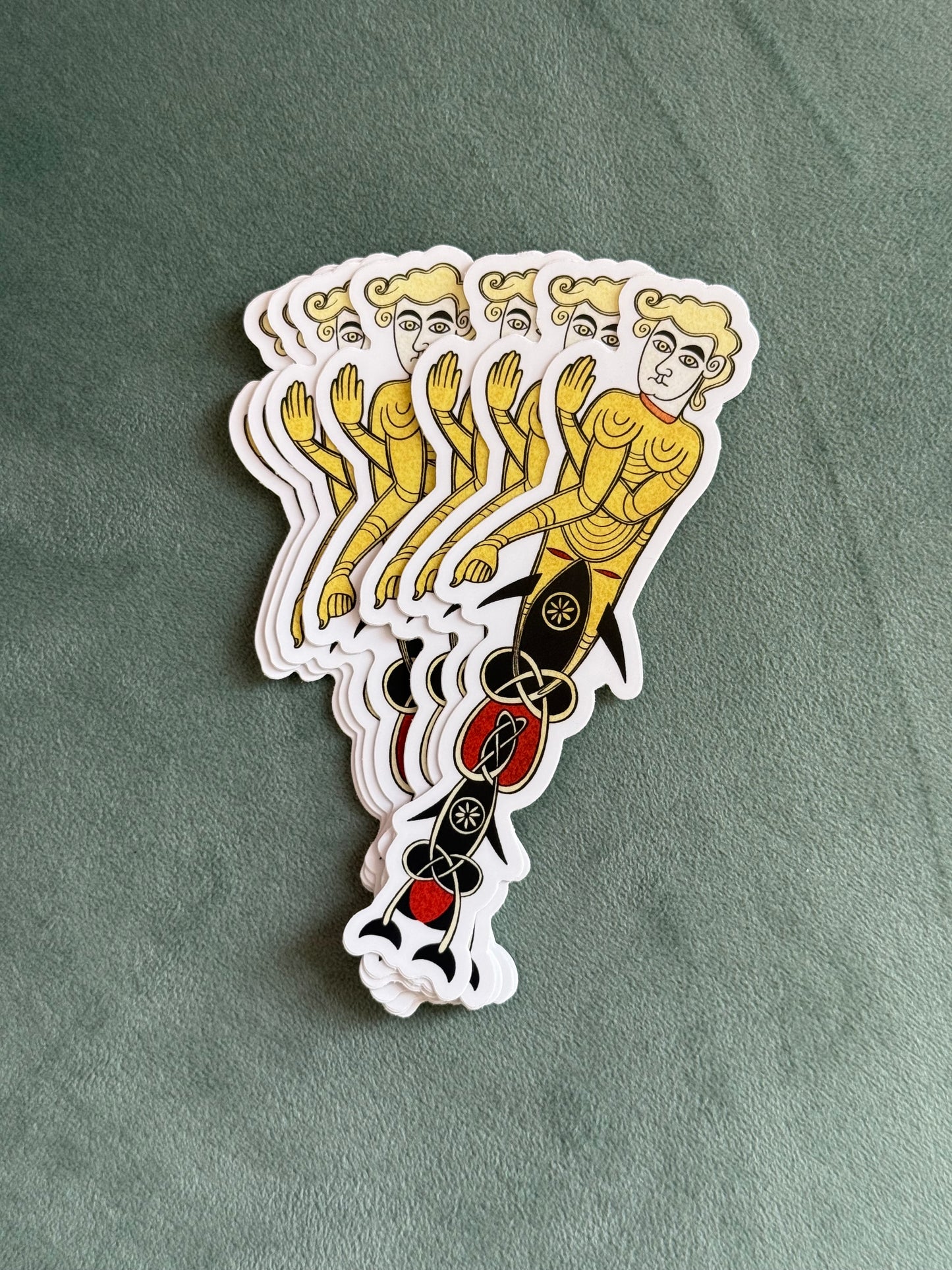 Merman Original Fan Art Sticker| Book of Kells