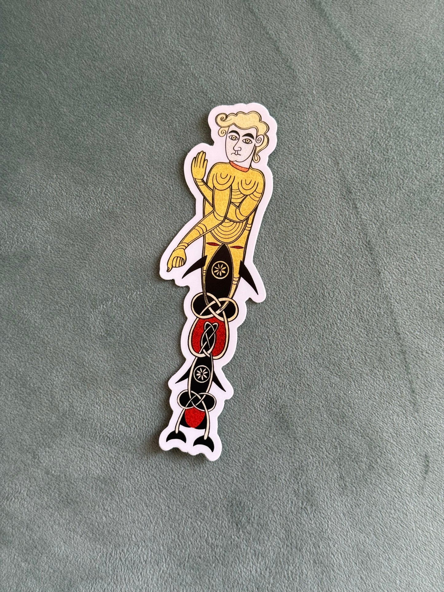Merman Original Fan Art Sticker| Book of Kells