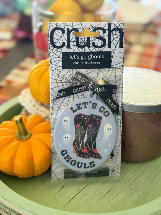 Let’s Go Ghouls Car Air Freshener | Autumn Leaves
