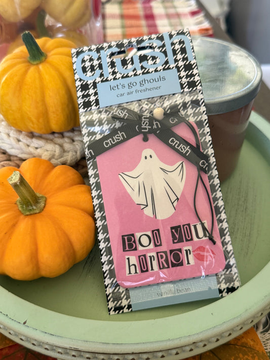 Boo You Horror Car Air Freshener | Vanilla Bean