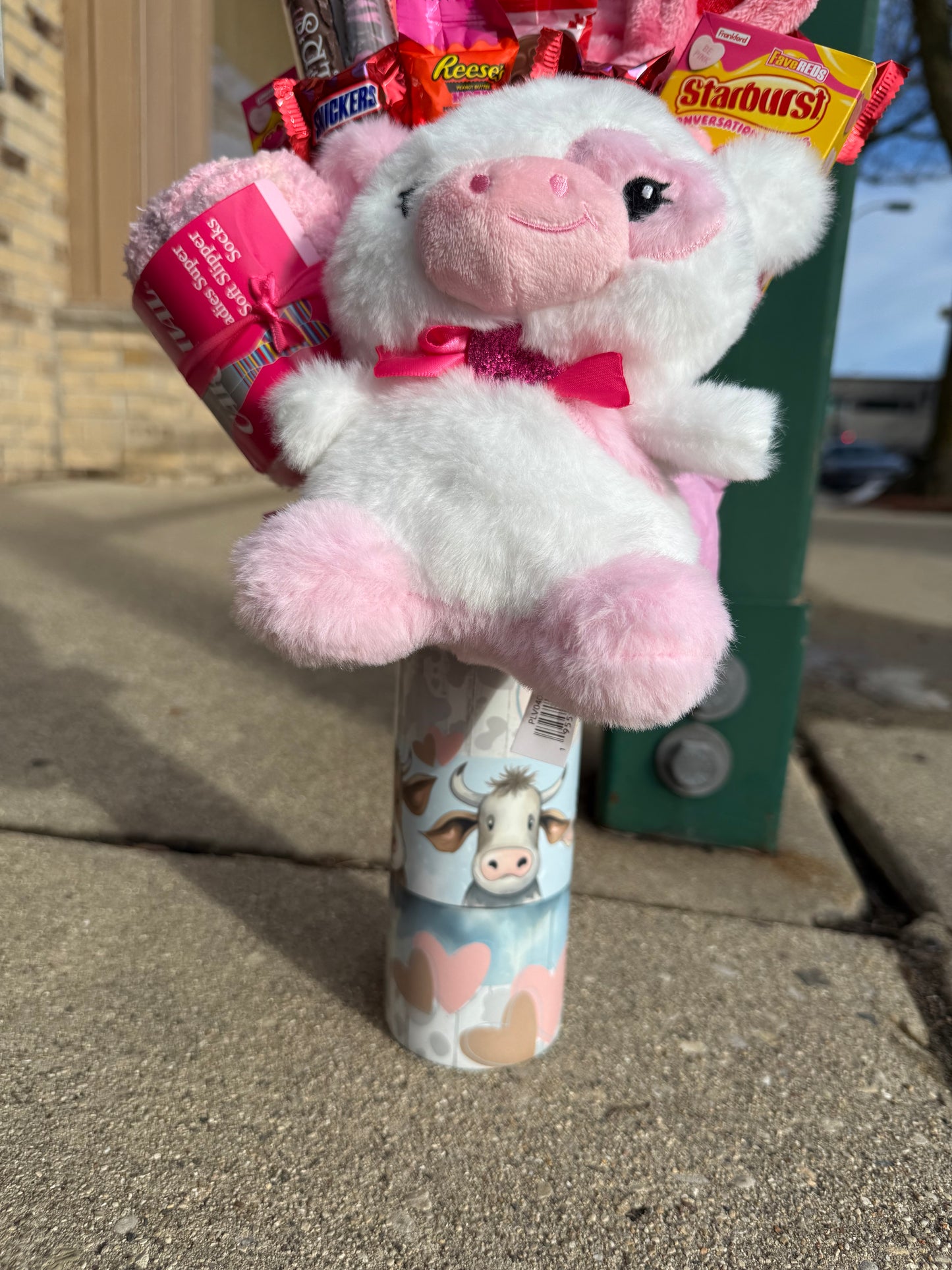 Cow Valentine Tumbler Bouquet