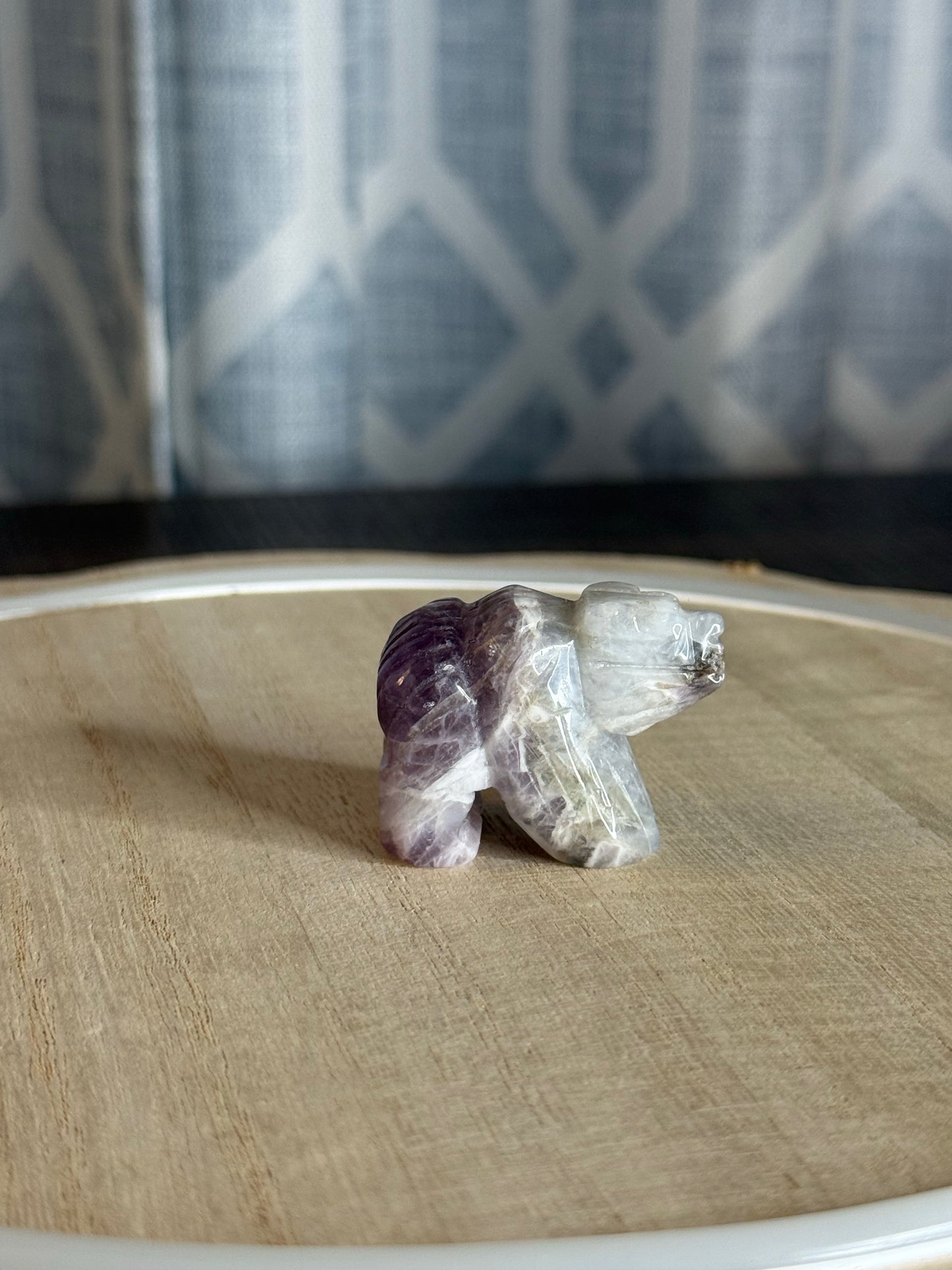Amethyst Bear Carving