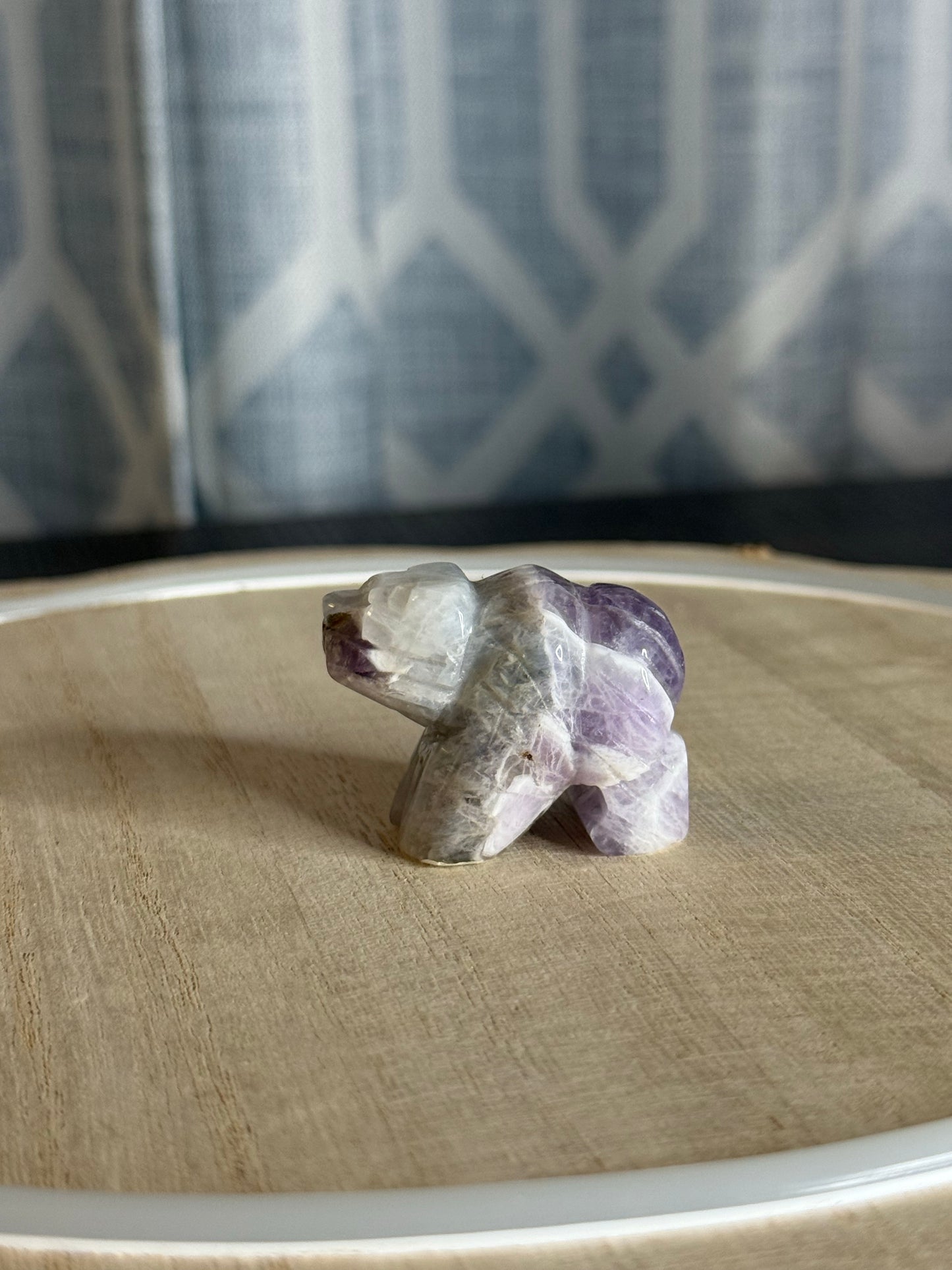 Amethyst Bear Carving