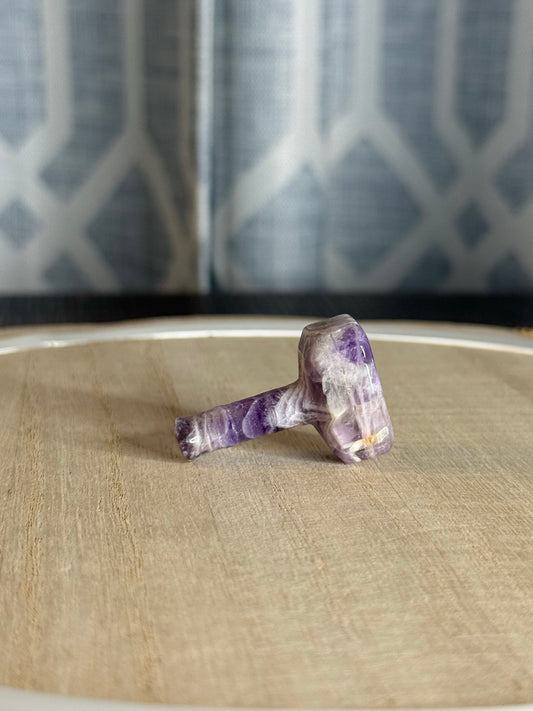 Amethyst Thor Hammer Carving