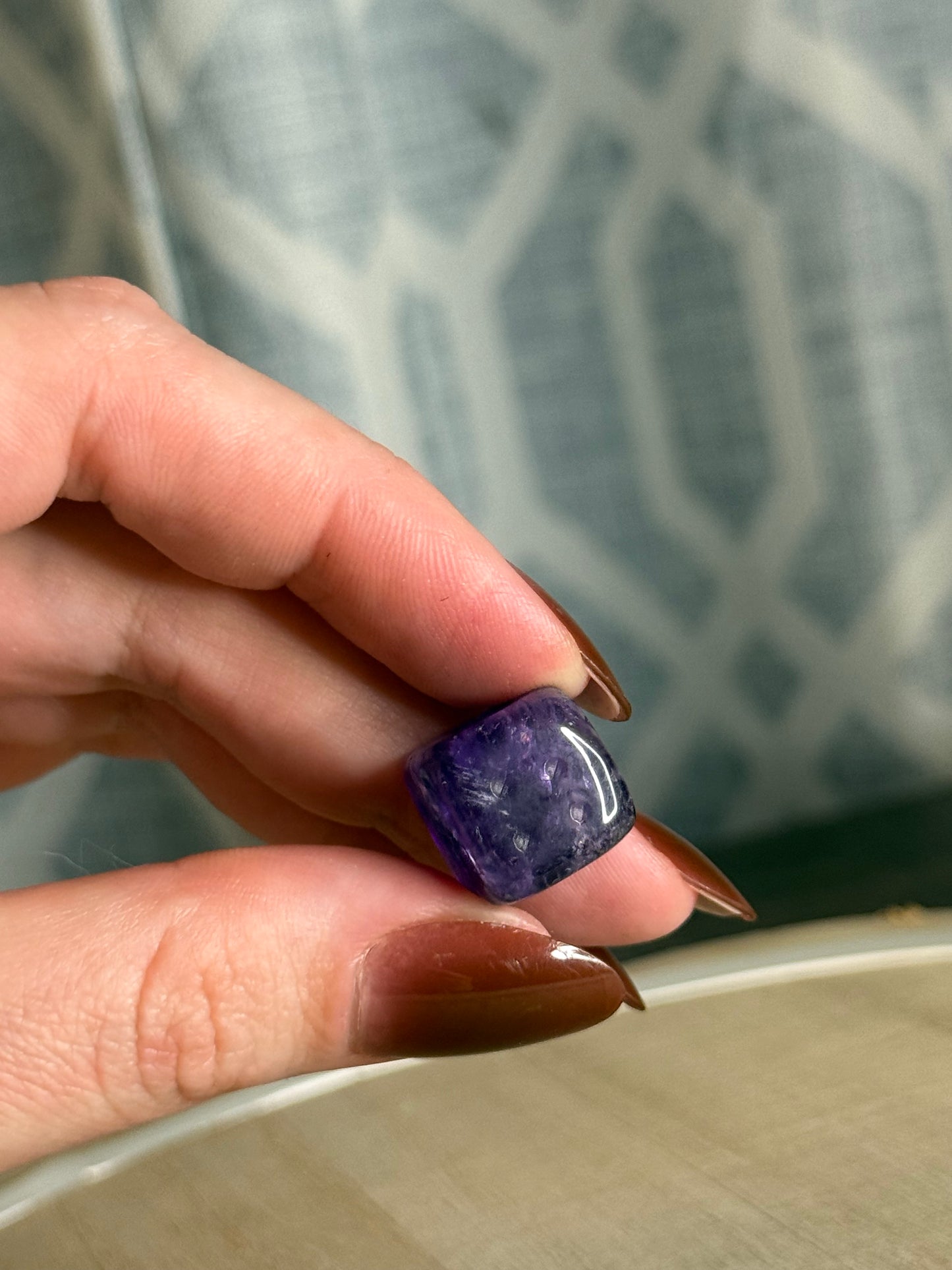 Amethyst Dice Carving | 6 Sided