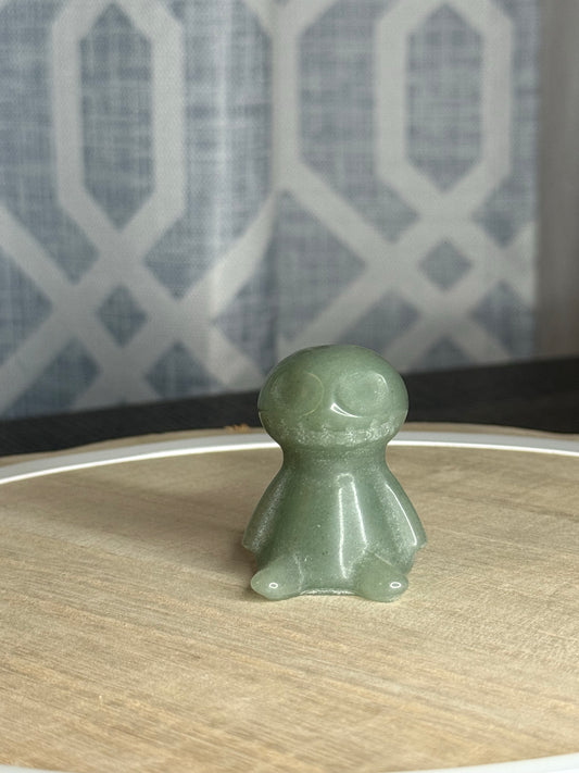 Green Aventurine Ghost Guy Carving