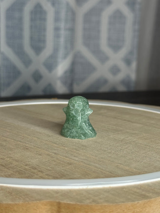 Green Aventurine Ghost Carving