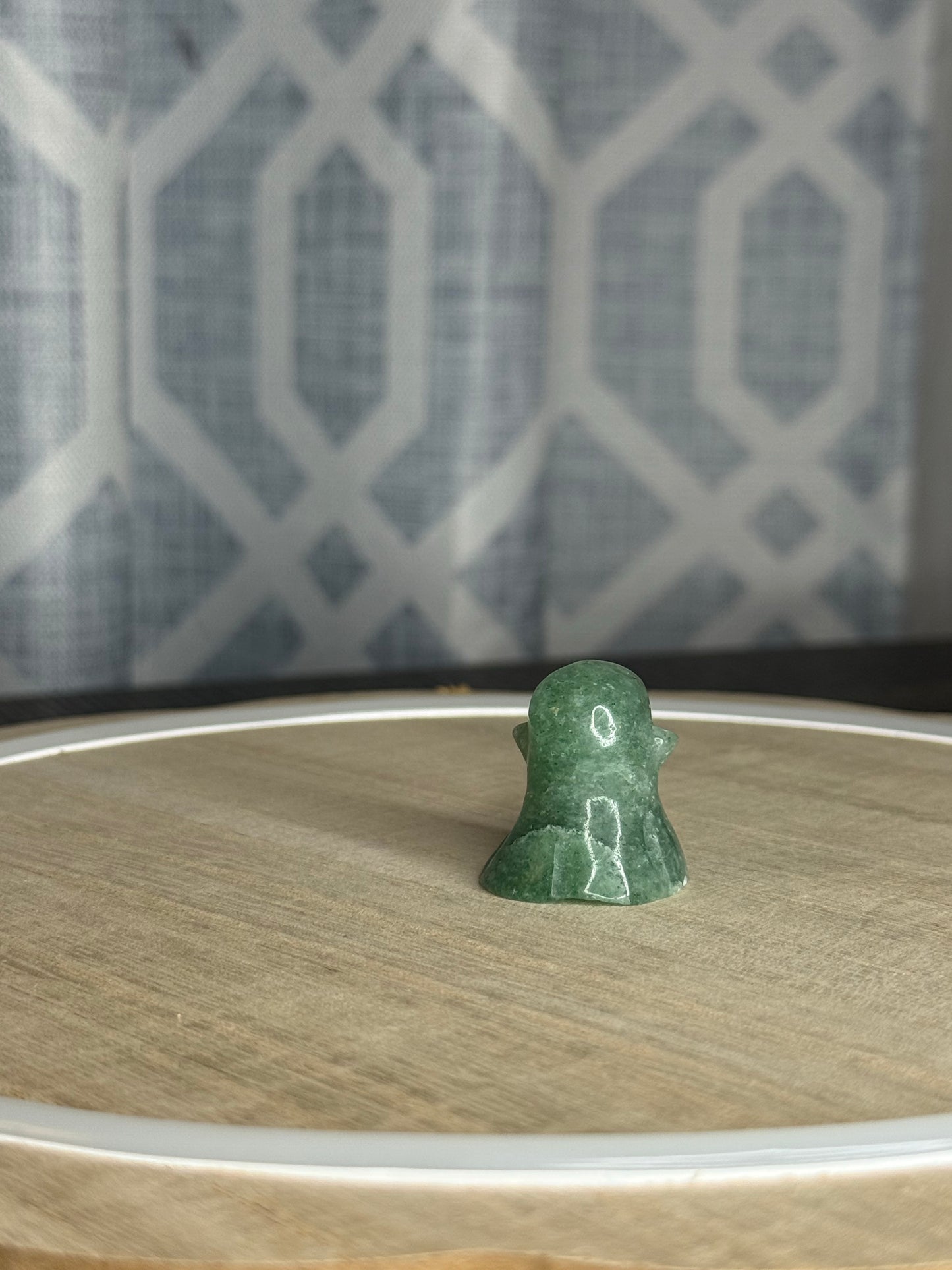 Green Aventurine Ghost Carving