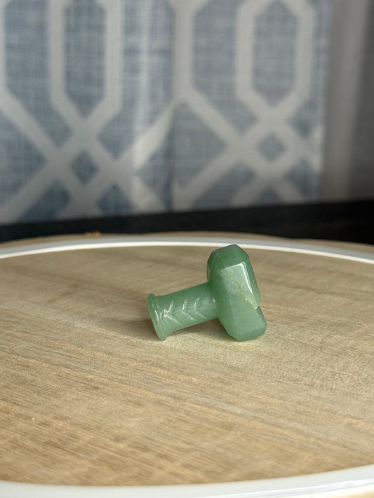 Green Aventurine Thor’s Hammer Carving