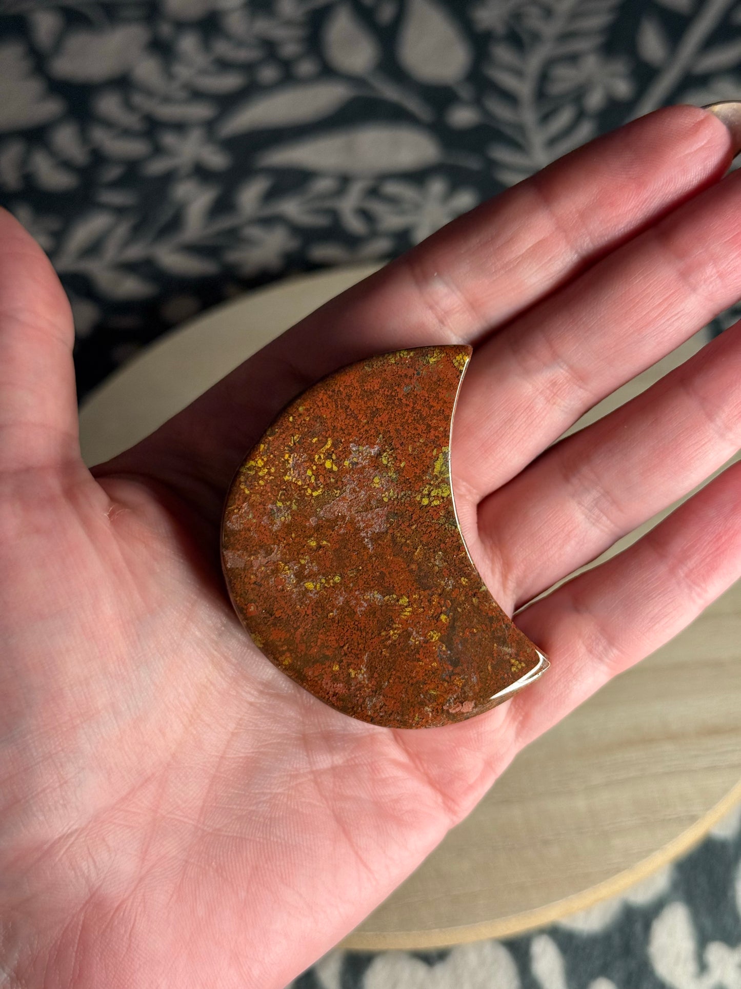 Red Moss Agate  Moon