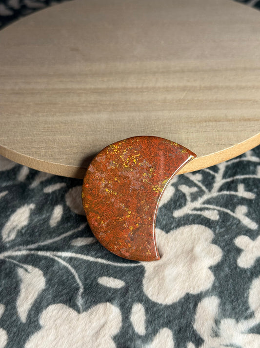 Red Moss Agate  Moon