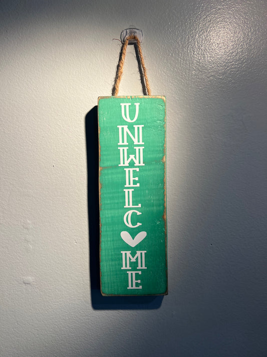 Reclaimed Wood Unwelcome Sign