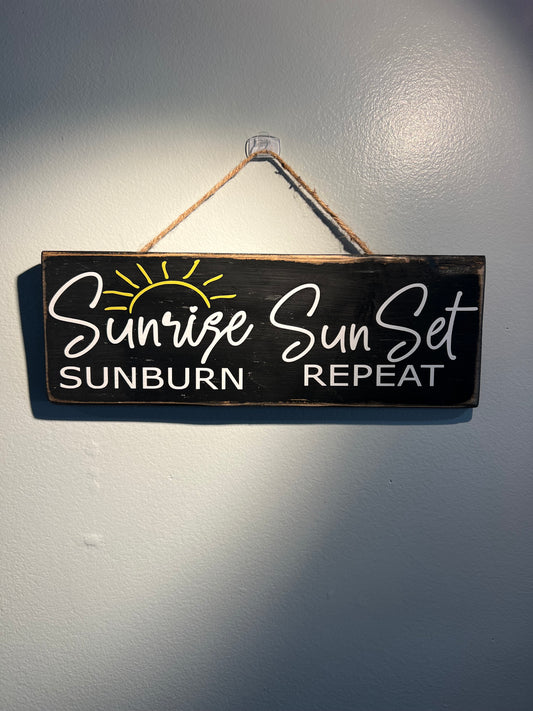 Reclaimed Sunrise Sunset Sign