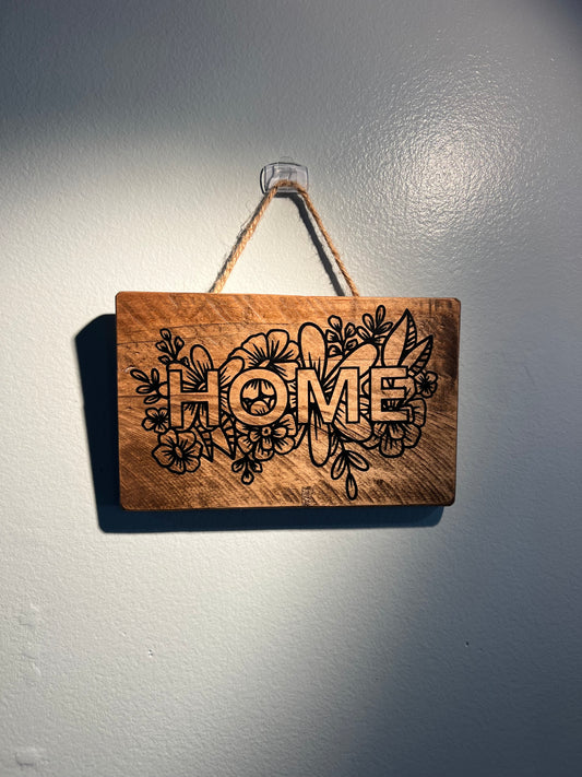 Reclaimed Wood Home Sign