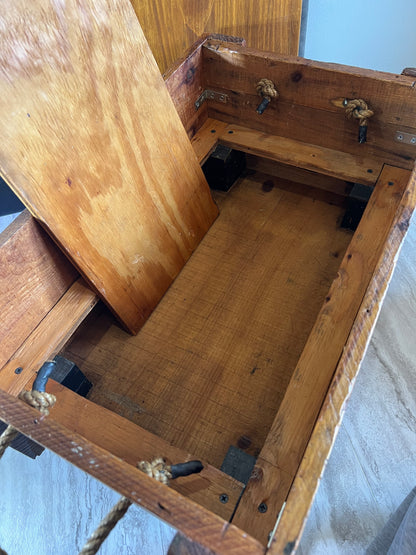 Antique Clark Bros Bolt Co Ottoman with Secret Storage