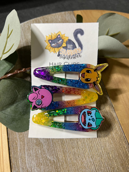 Pocket Monsters Hair Clips