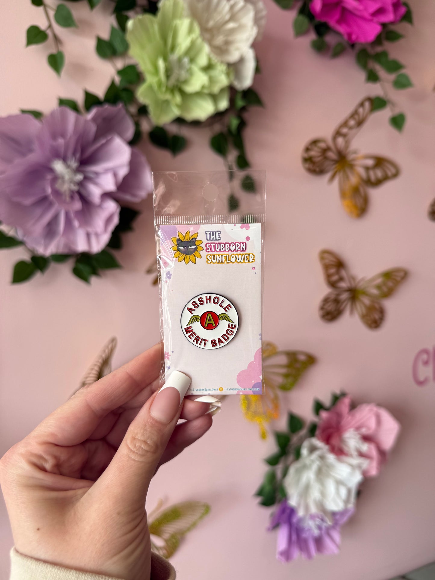 Asshole Merit Badge Enamel Pins
