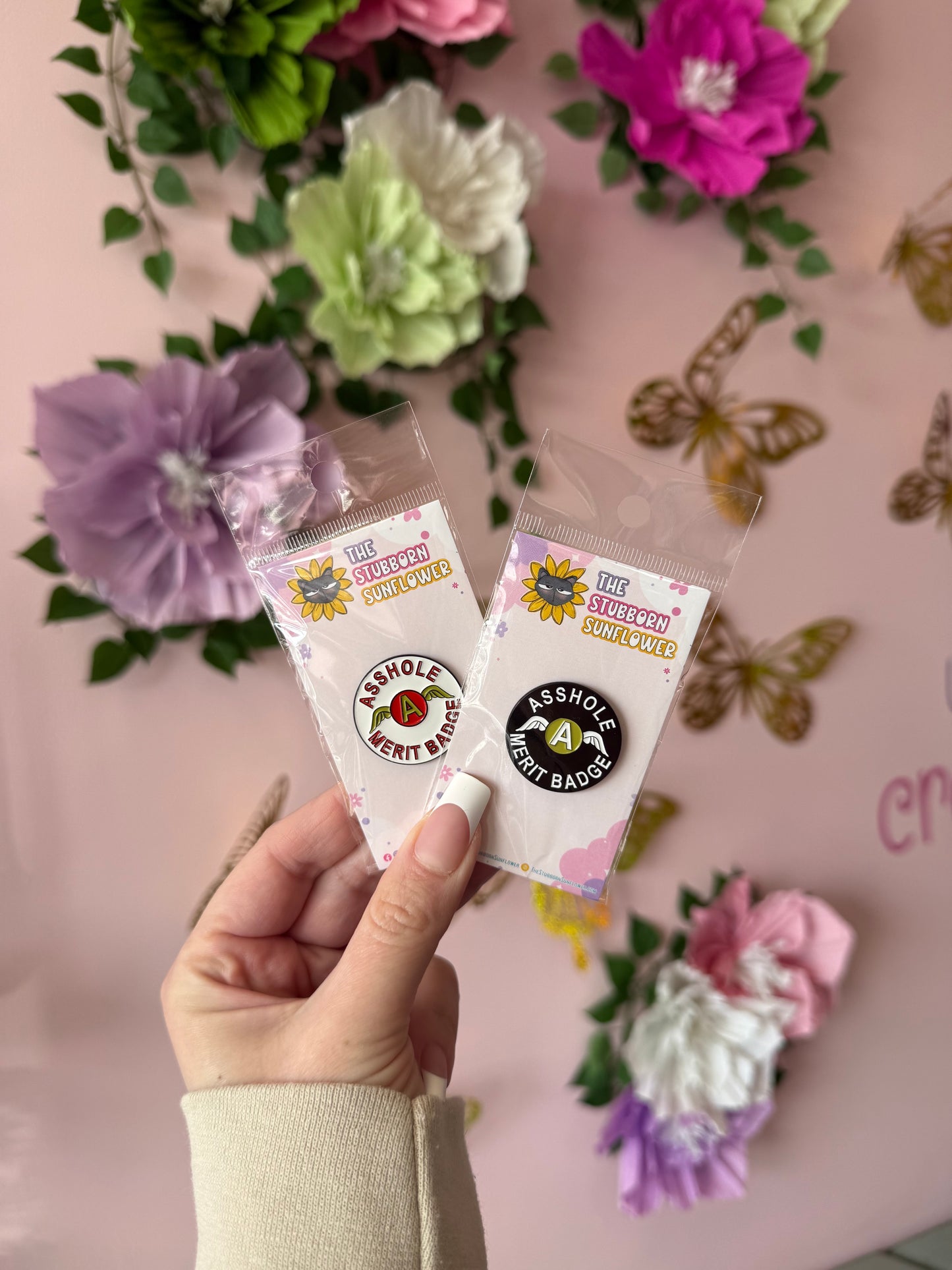 Asshole Merit Badge Enamel Pins