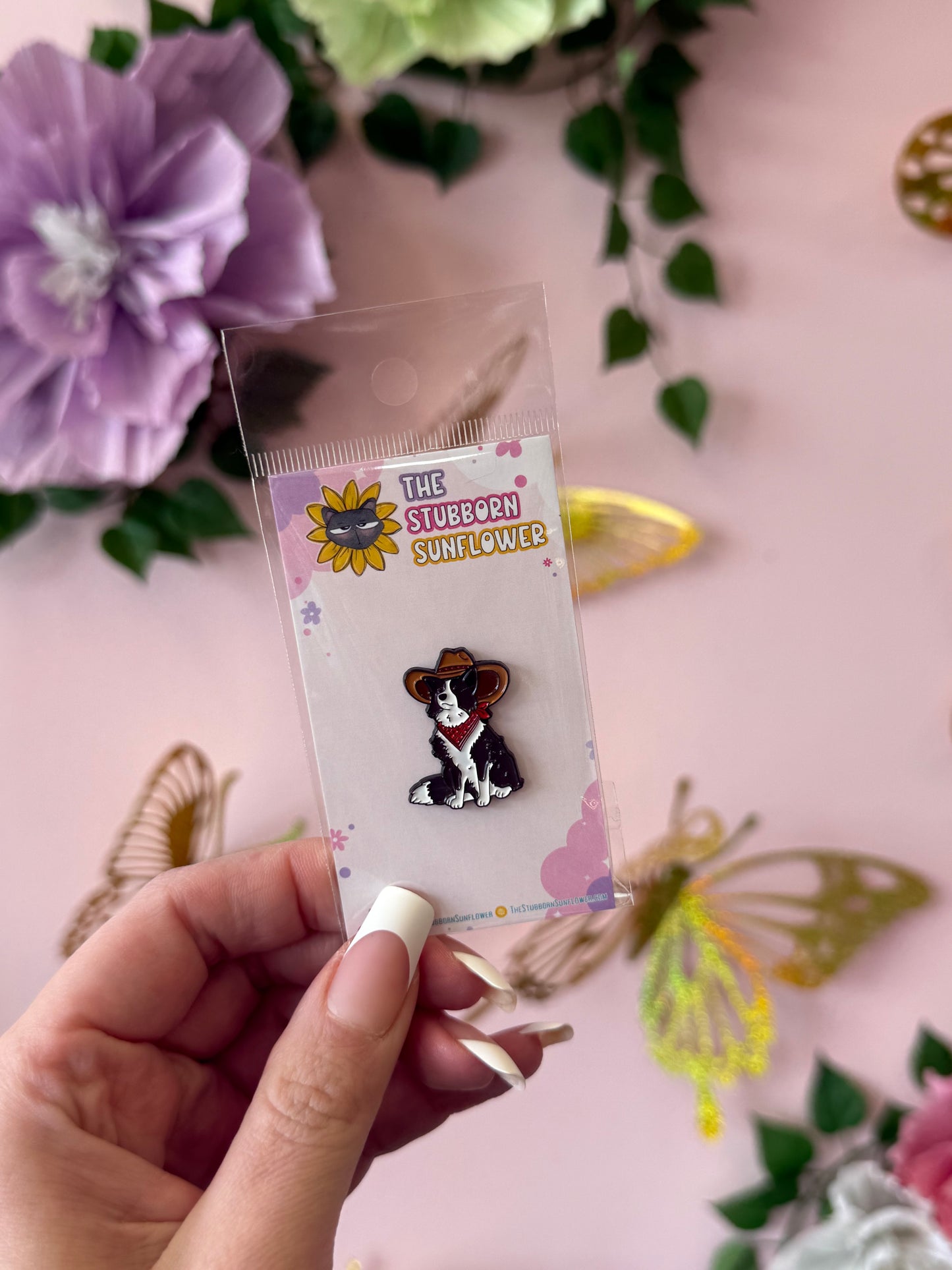 Cowboy Hat Dog Enamel Pins