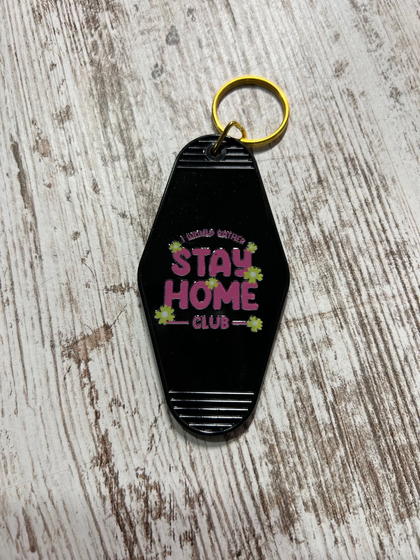 Stay Home Club Keychain